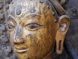 Kathmandu Patan Durbar Square Mul Chowk 14 River Goddess Ganga Face Close Up 